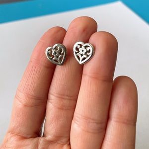 James Avery Retired/Rare Stud Heart Earrings